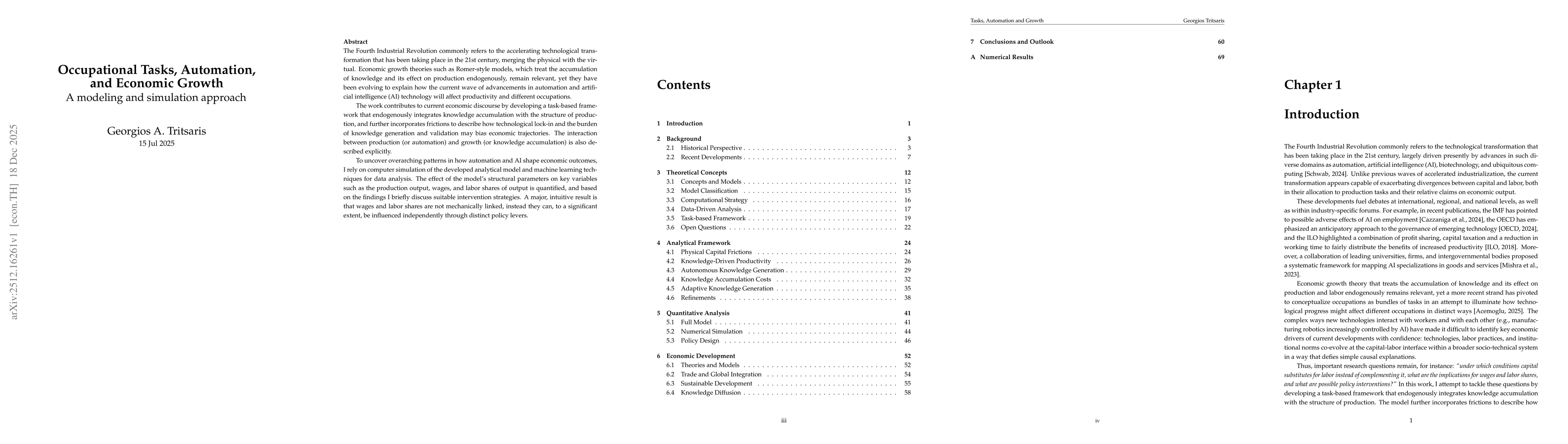 Thumbnail for Occupational Tasks, Automation, and Economic Growth: A Modeling and Simulation Approach