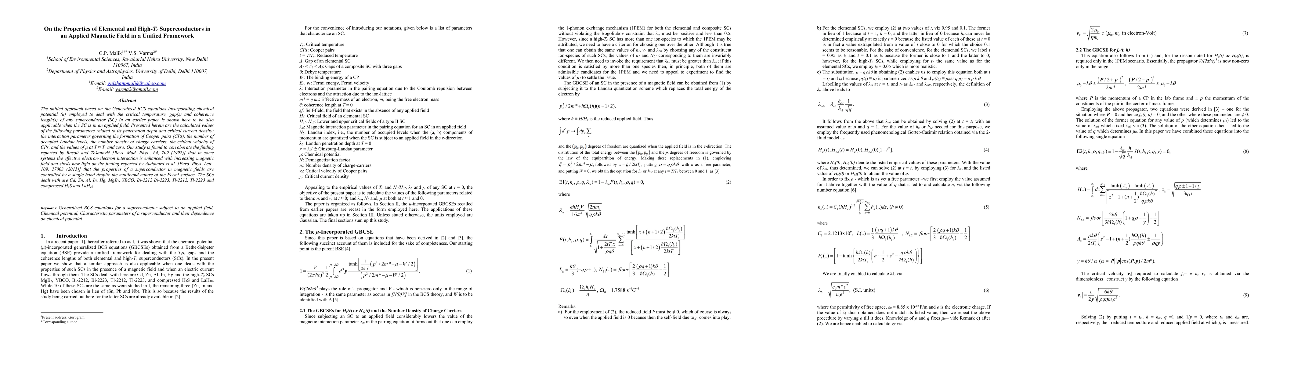 Thumbnail for On the Properties of Elemental and High-Tc Superconductors in an Applied Magnetic Field in a Unified Framework