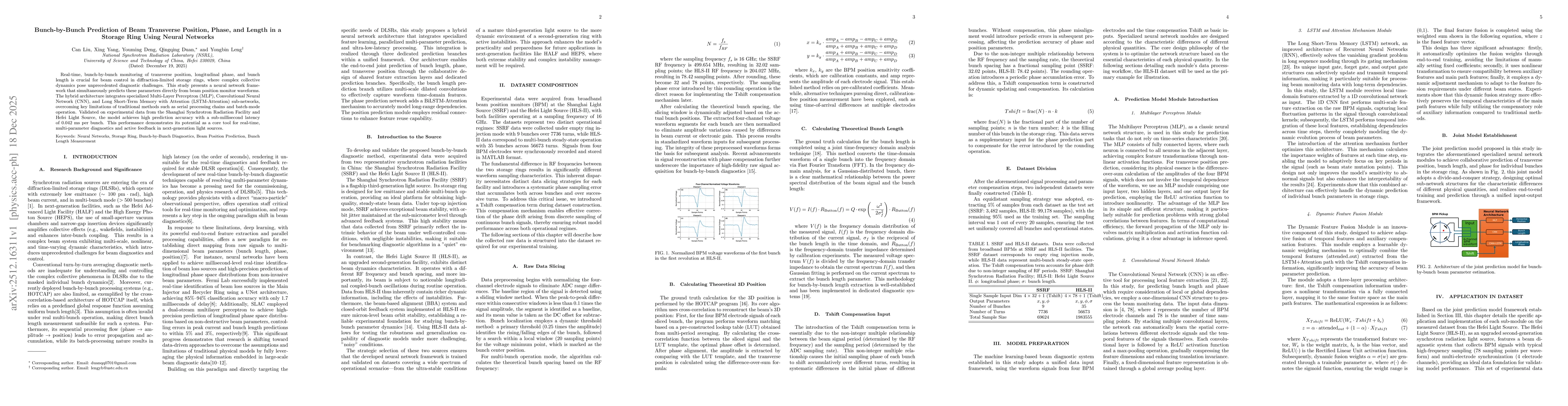 Thumbnail for Bunch-by-Bunch Prediction of Beam Transverse Position, Phase, and Length in a Storage Ring Using Neural Networks