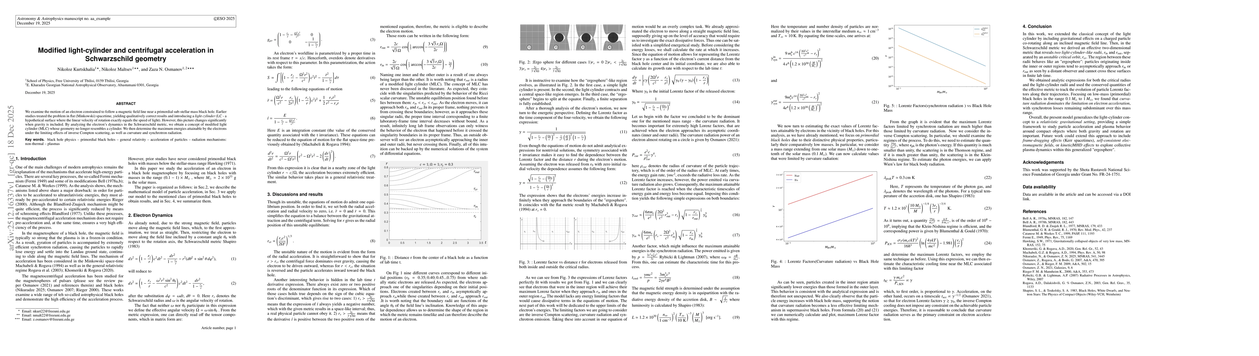 Thumbnail for Modified light-cylinder and centrifugal acceleration in Schwarzschild geometry