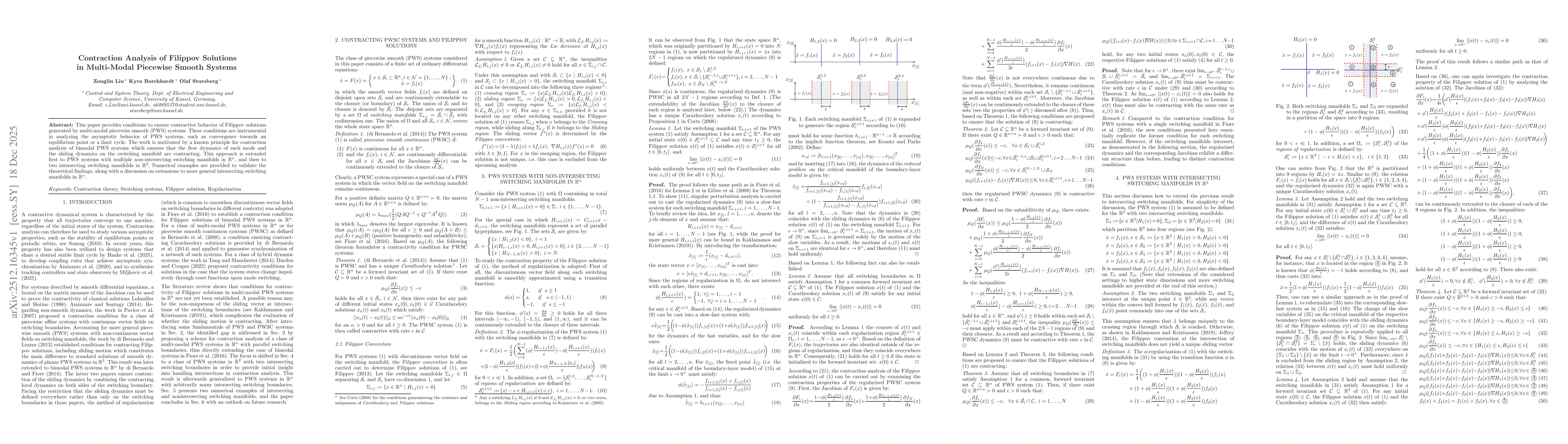 Thumbnail for Contraction Analysis of Filippov Solutions in Multi-Modal Piecewise Smooth Systems