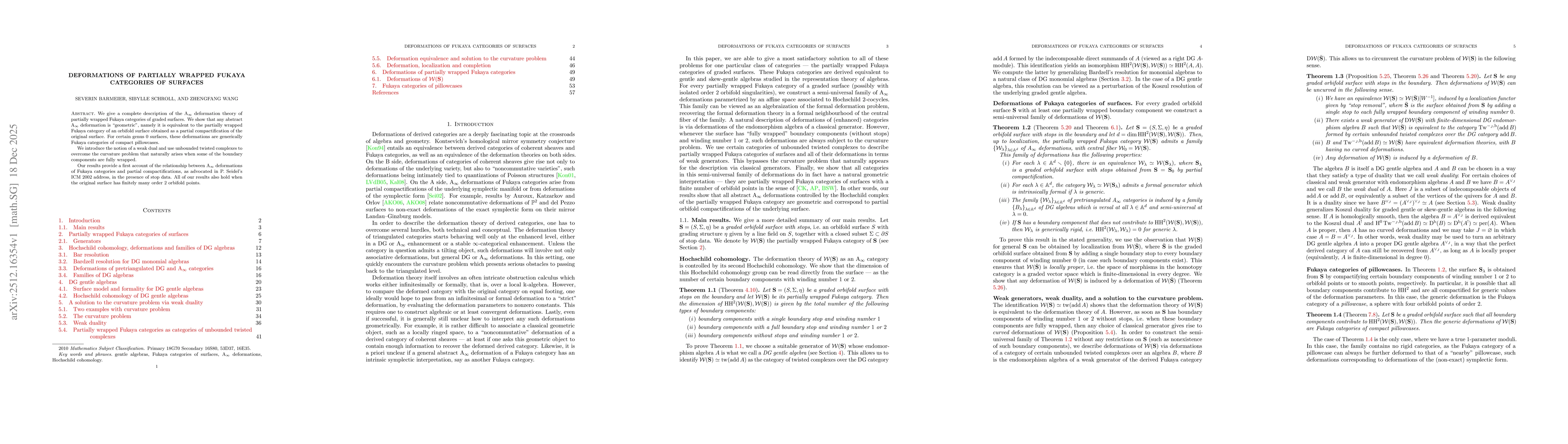 Thumbnail for Deformations of partially wrapped Fukaya categories of surfaces