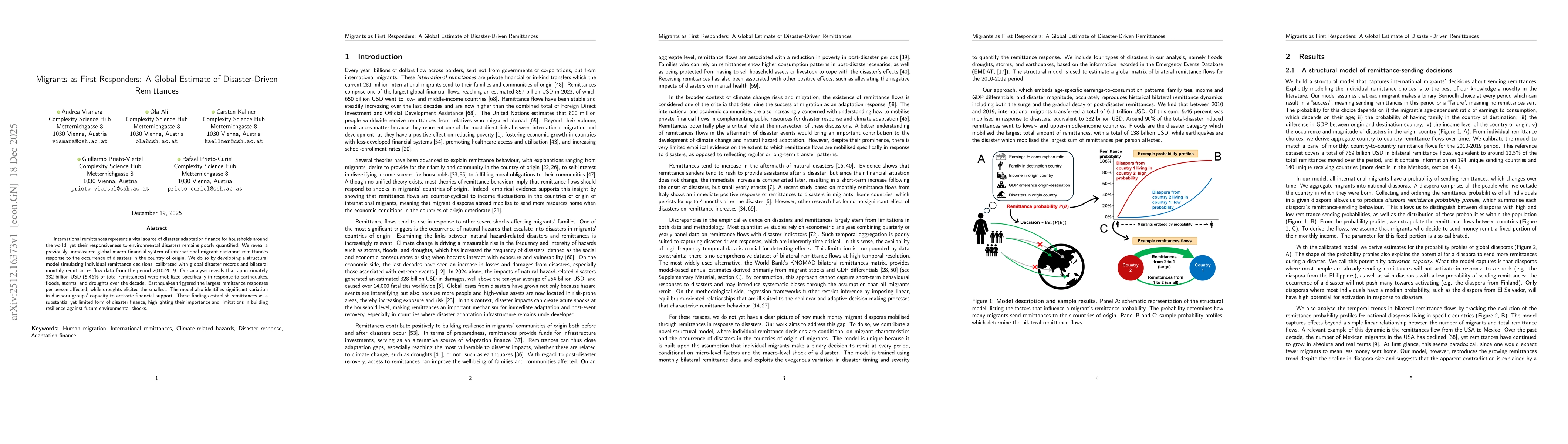 Thumbnail for Migrants as First Responders: A Global Estimate of Disaster-Driven Remittances