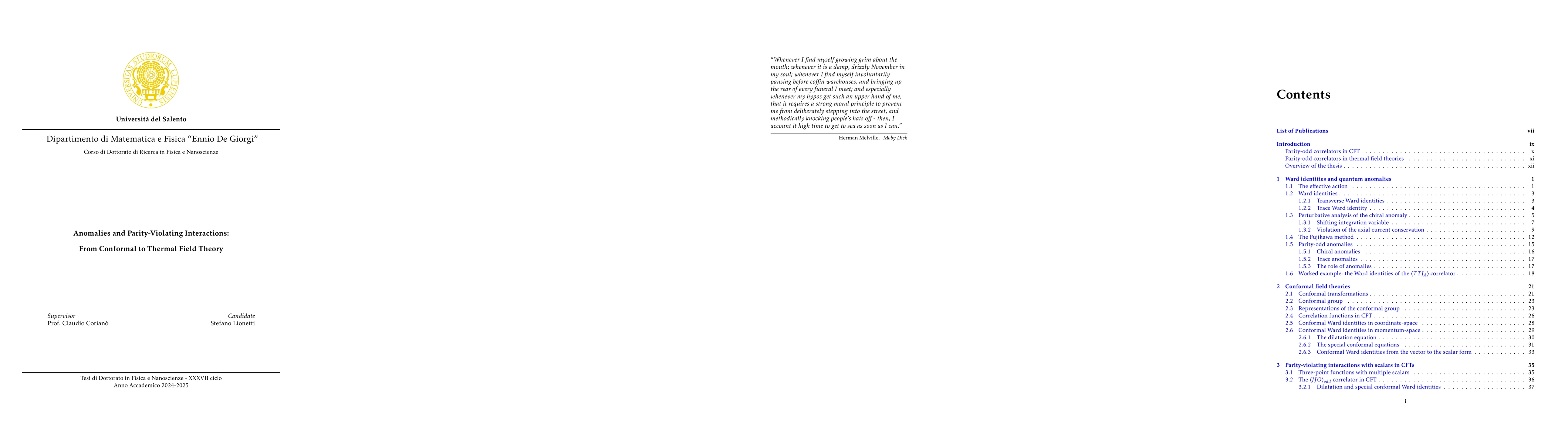 Thumbnail for Anomalies and Parity-Violating Interactions: From Conformal to Thermal Field Theory