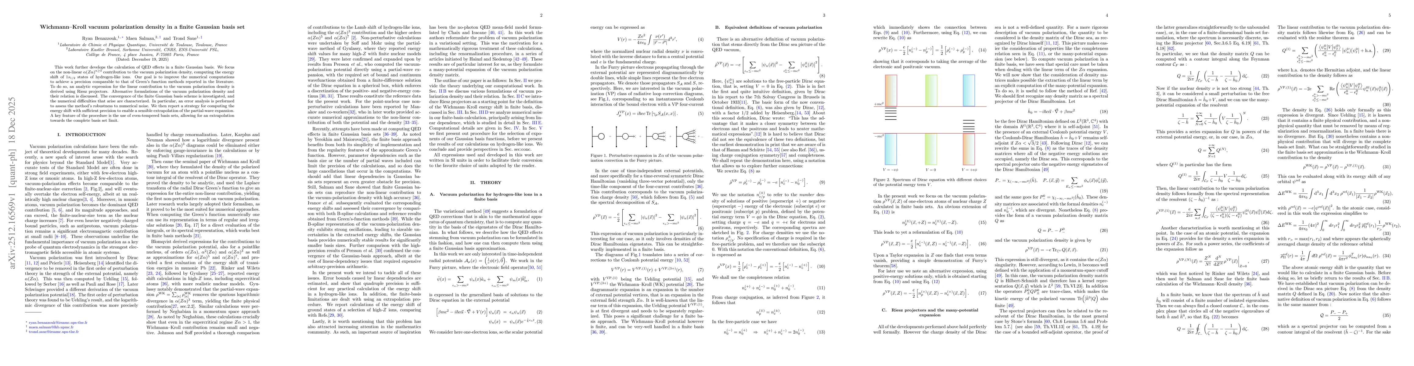 Thumbnail for Wichmann-Kroll vacuum polarization density in a finite Gaussian basis set