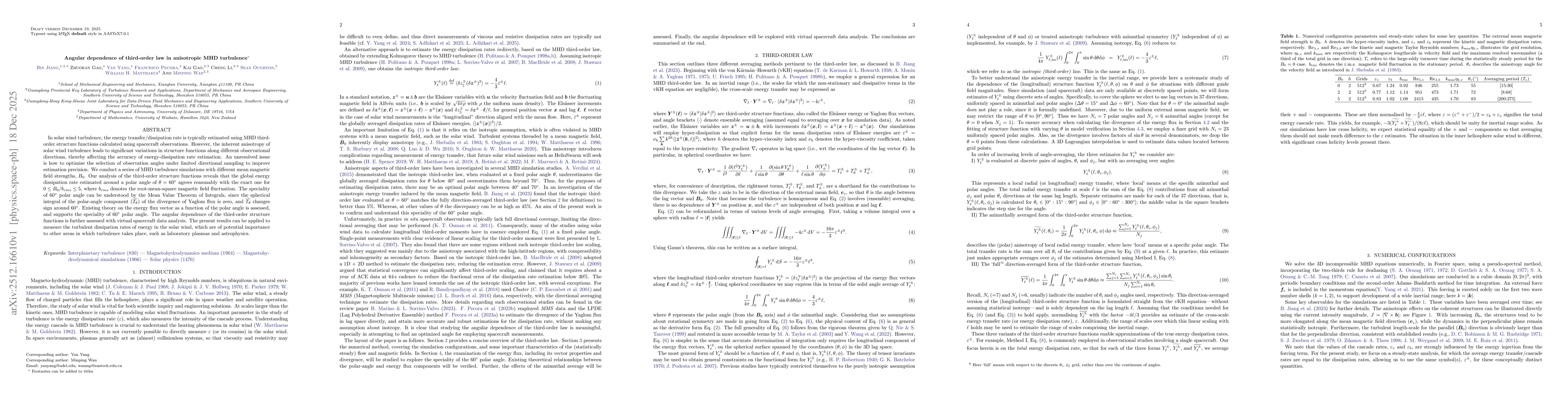 Thumbnail for Angular dependence of third-order law in anisotropic MHD turbulence