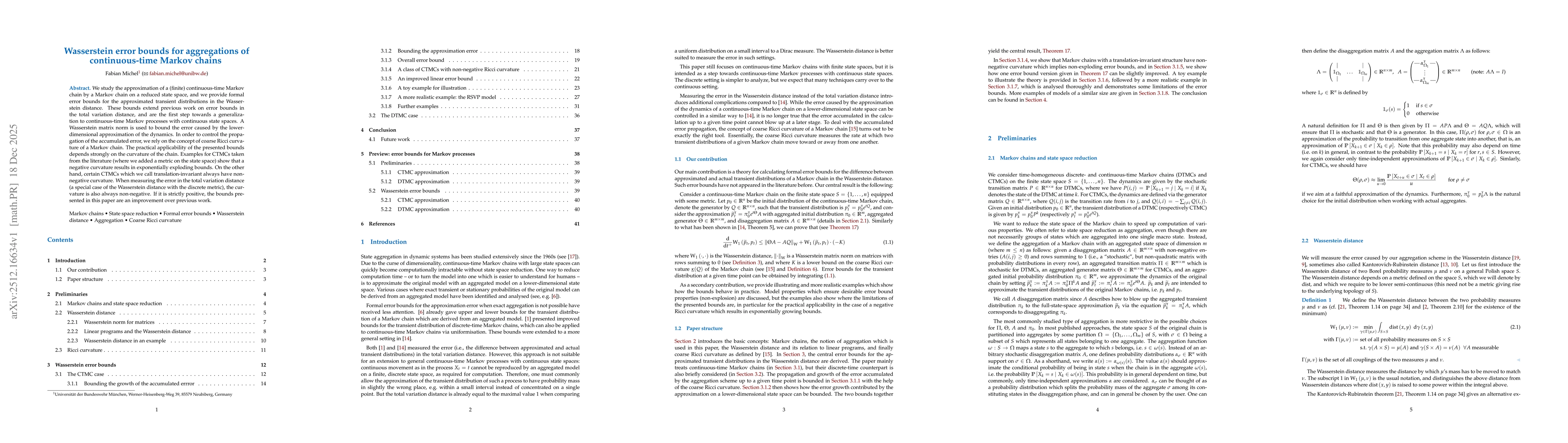 Thumbnail for Wasserstein error bounds for aggregations of continuous-time Markov chains