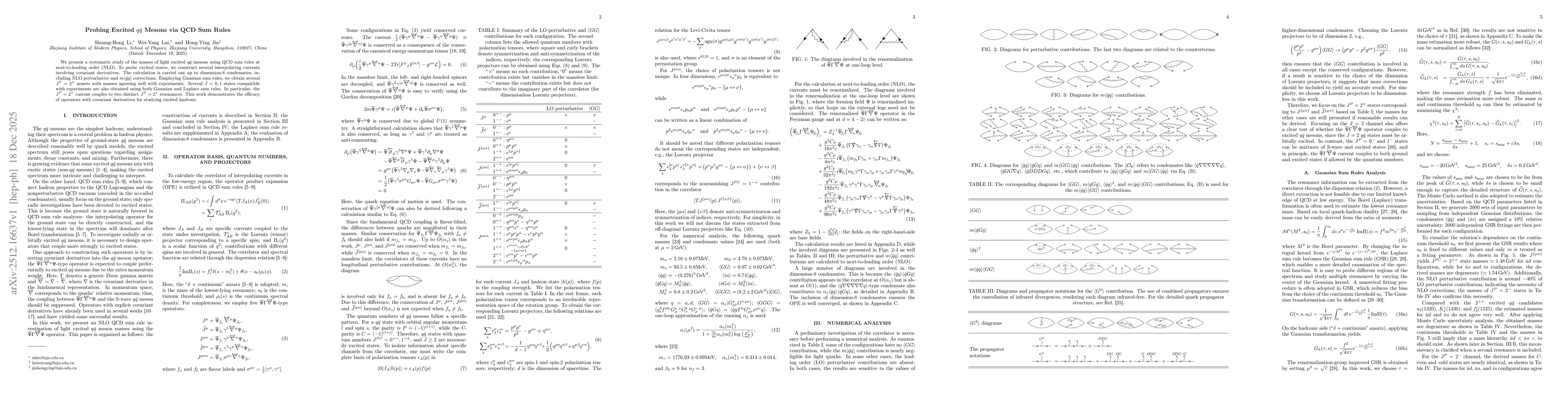Thumbnail for Probing Excited $q\bar{q}$ Mesons via QCD Sum Rules