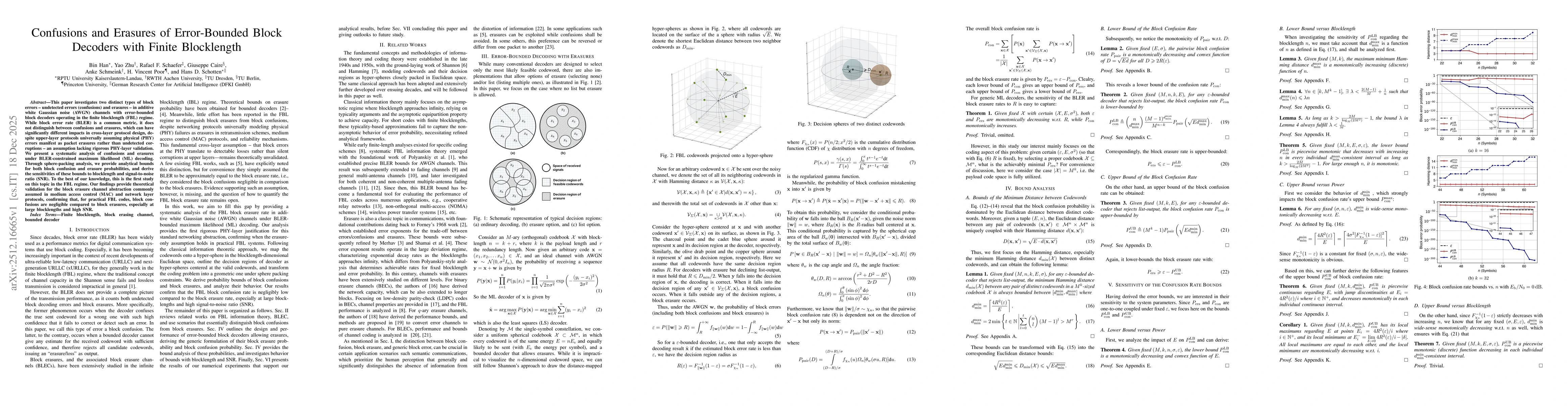 Thumbnail for Confusions and Erasures of Error-Bounded Block Decoders with Finite Blocklength