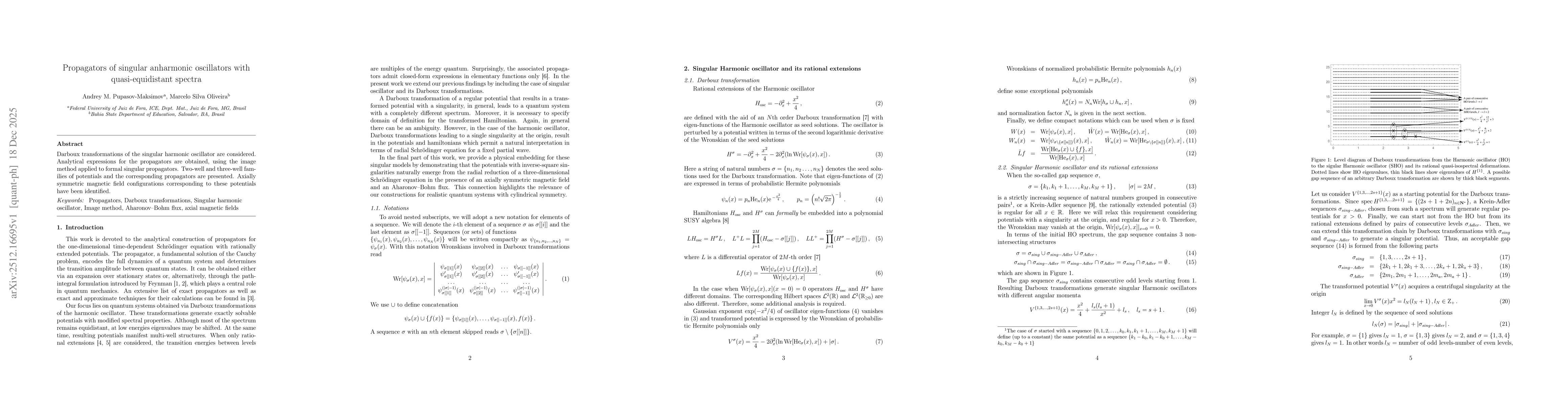 Thumbnail for Propagators of singular anharmonic oscillators with quasi-equidistant spectra