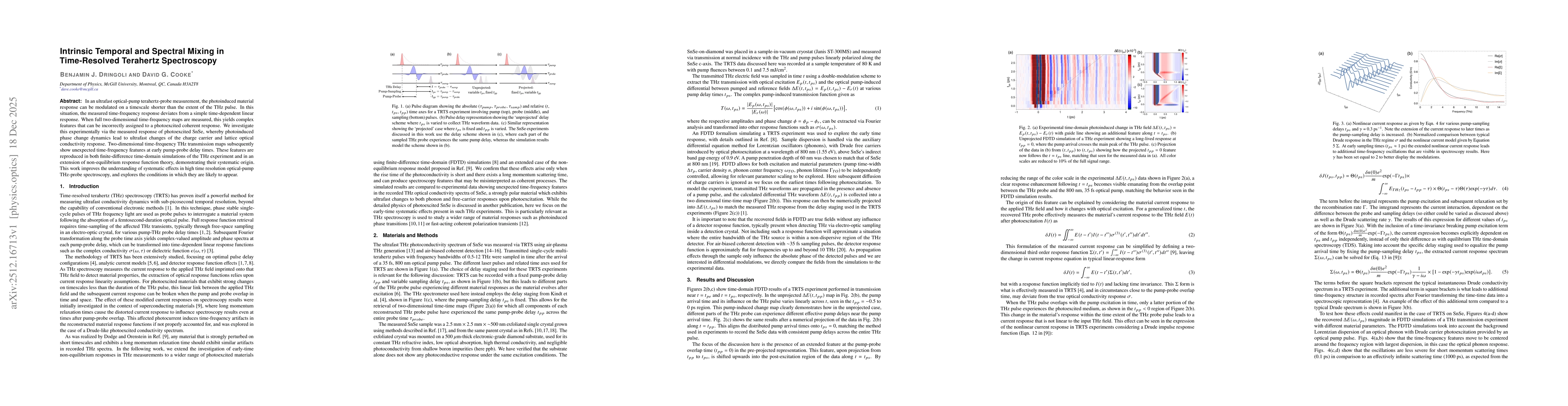 Thumbnail for Intrinsic temporal and spectral mixing in time-resolved terahertz spectroscopy