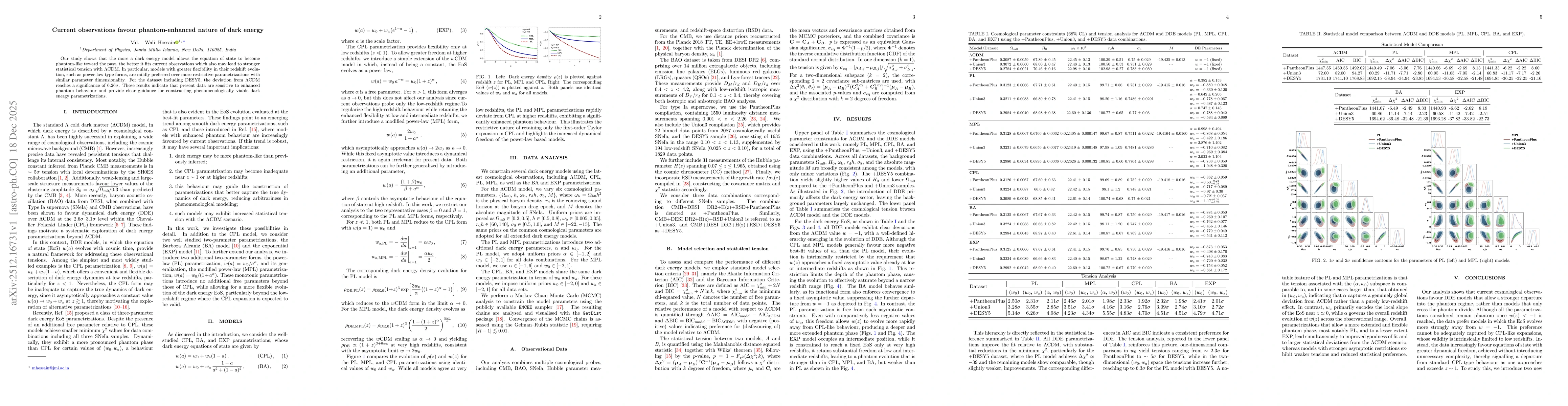 Thumbnail for Current observations favour phantom-enhanced nature of dark energy