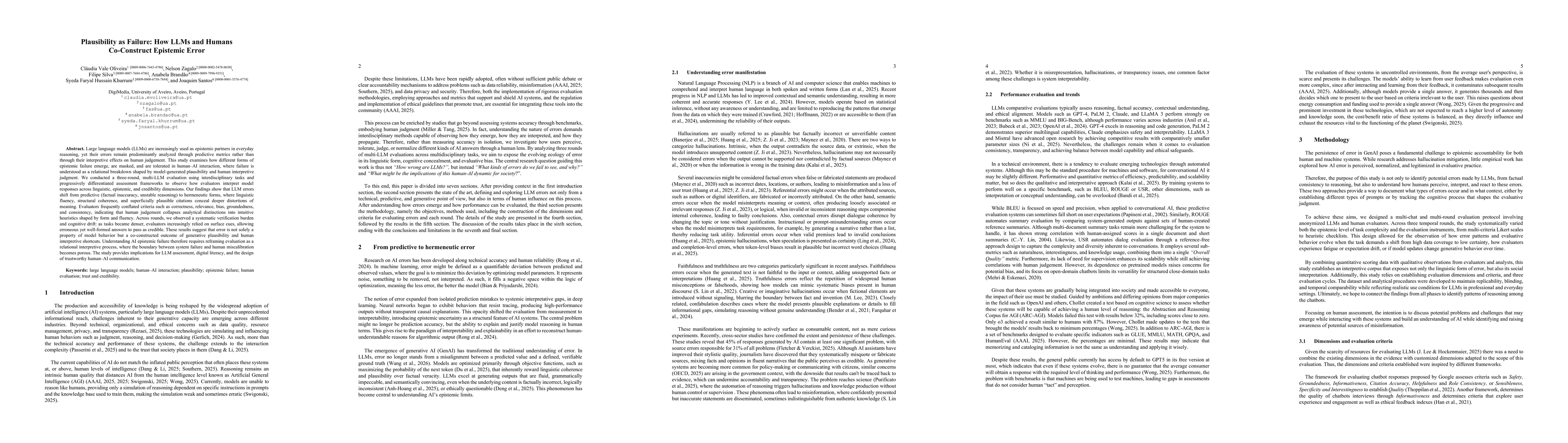 Thumbnail for Plausibility as Failure: How LLMs and Humans Co-Construct Epistemic Error