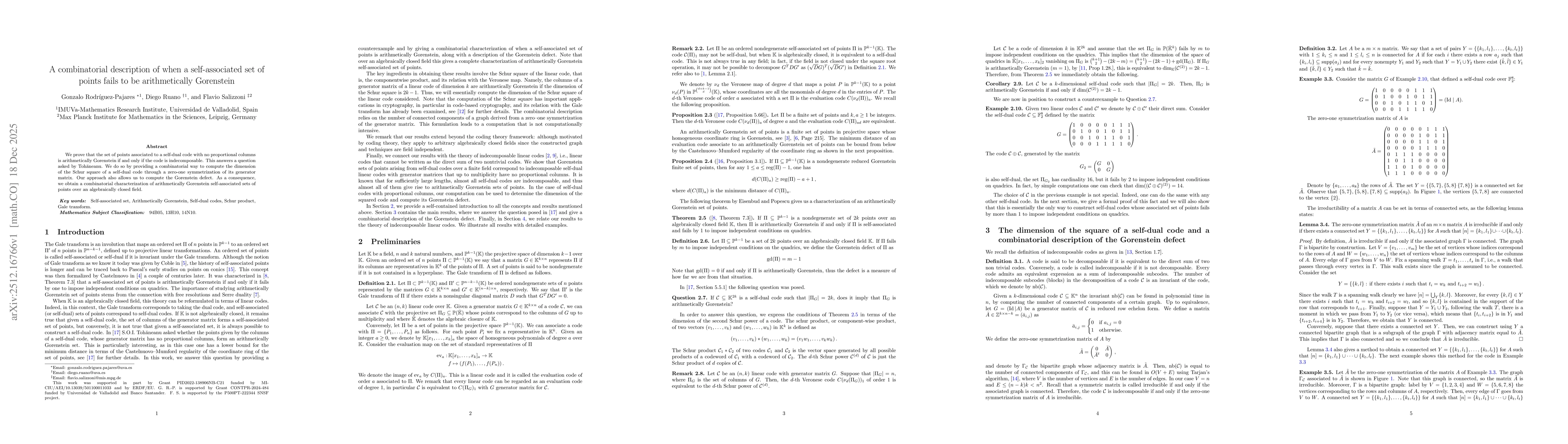 Thumbnail for A combinatorial description of when a self-associated set of points fails to be arithmetically Gorenstein