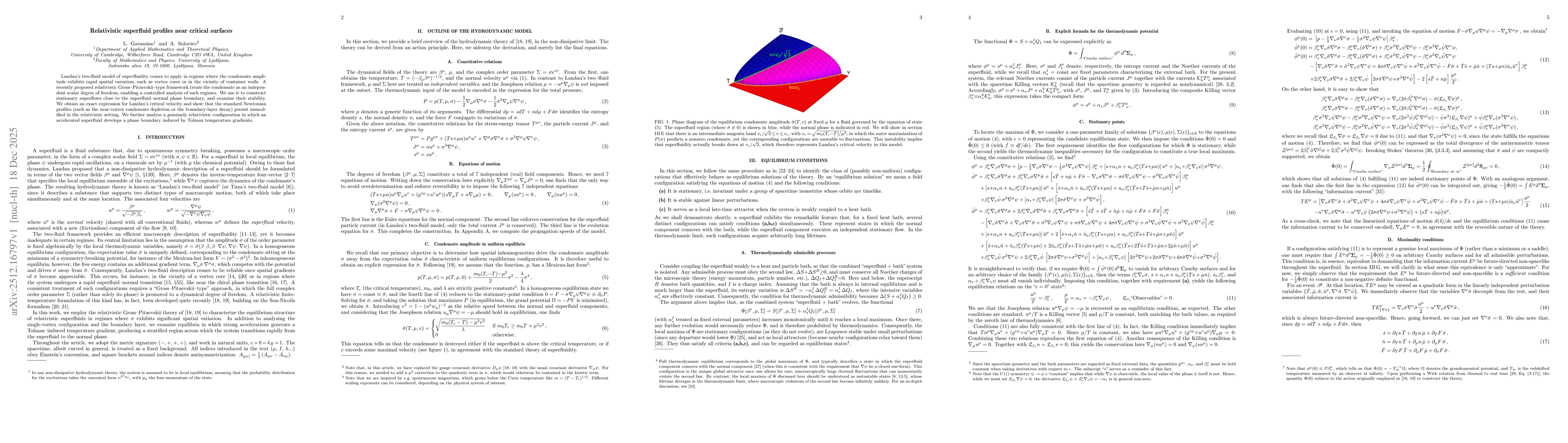 Thumbnail for Relativistic superfluid profiles near critical surfaces