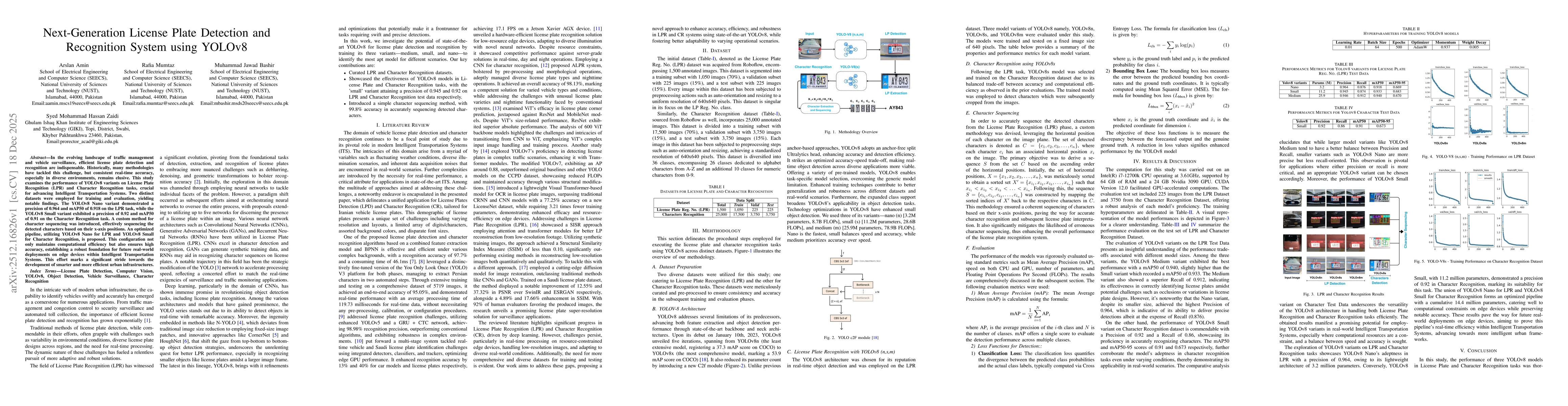 Thumbnail for Next-Generation License Plate Detection and Recognition System using YOLOv8