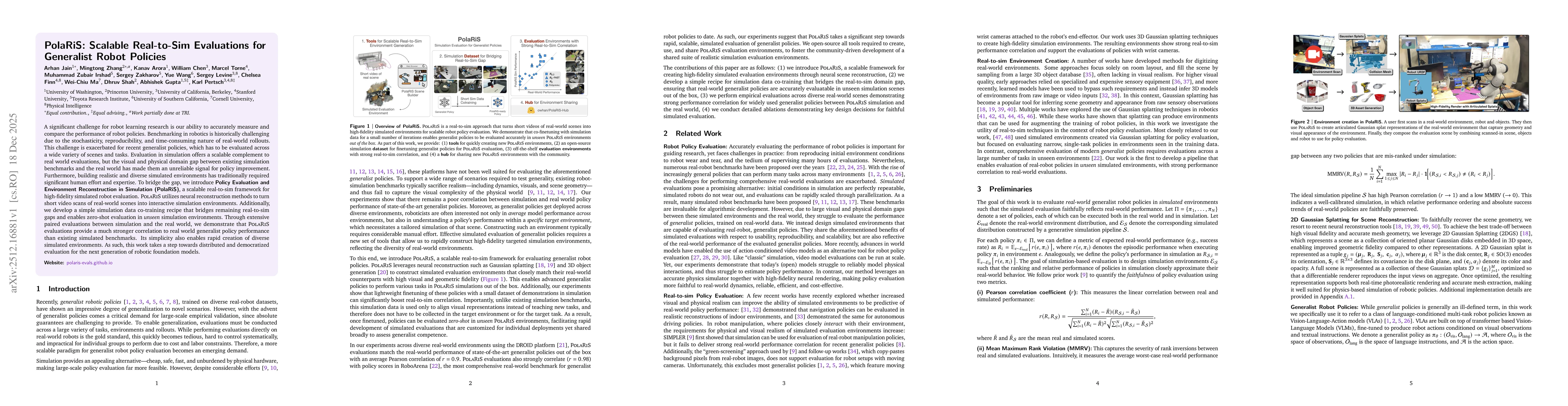 Thumbnail for PolaRiS: Scalable Real-to-Sim Evaluations for Generalist Robot Policies