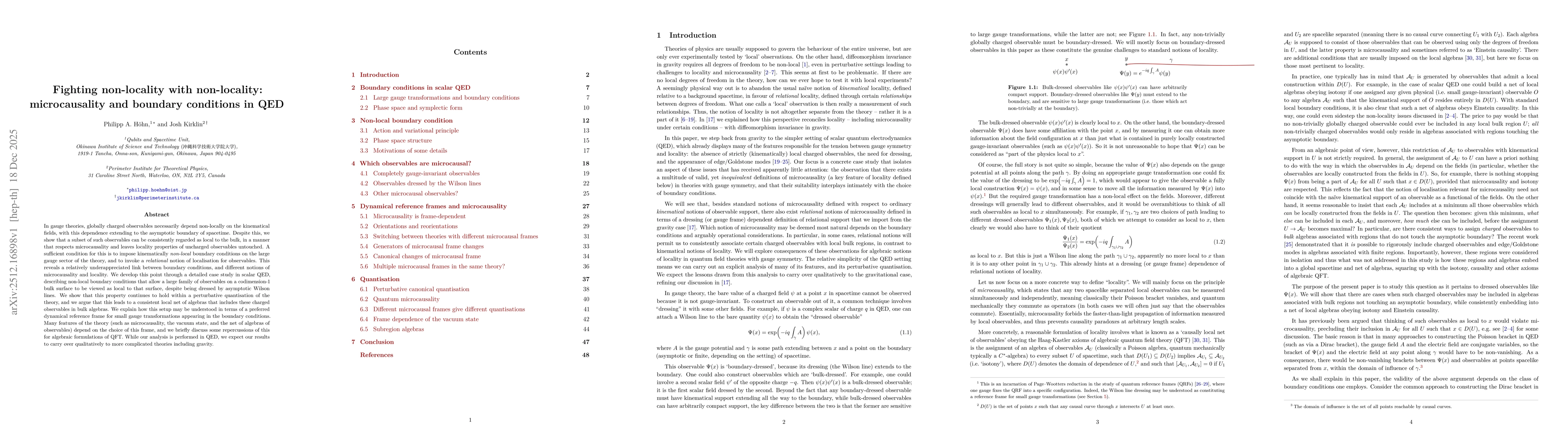 Thumbnail for Fighting non-locality with non-locality: microcausality and boundary conditions in QED
