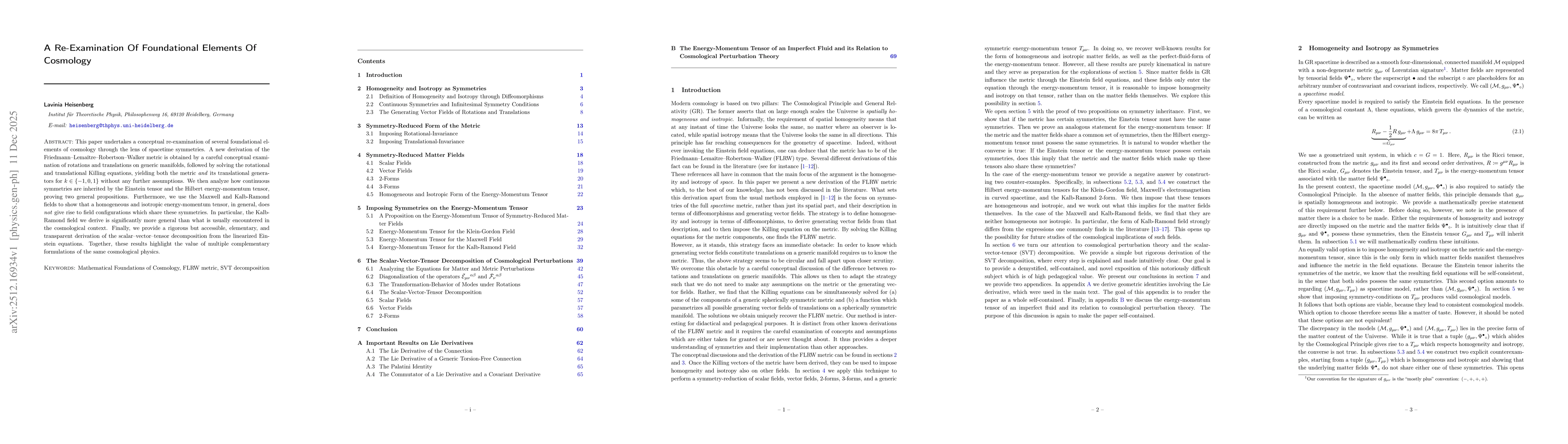 Thumbnail for A Re-Examination Of Foundational Elements Of Cosmology