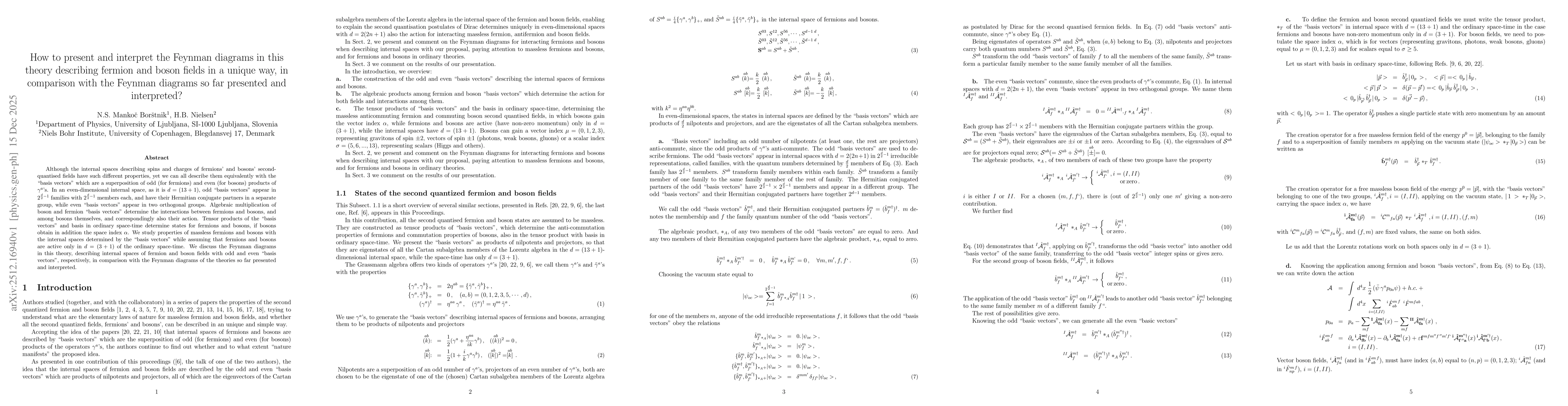 Thumbnail for How to present and interpret the Feynman diagrams in this theory describing fermion and boson fields in a unique way, in comparison with the Feynman diagrams so far presented and interpreted?