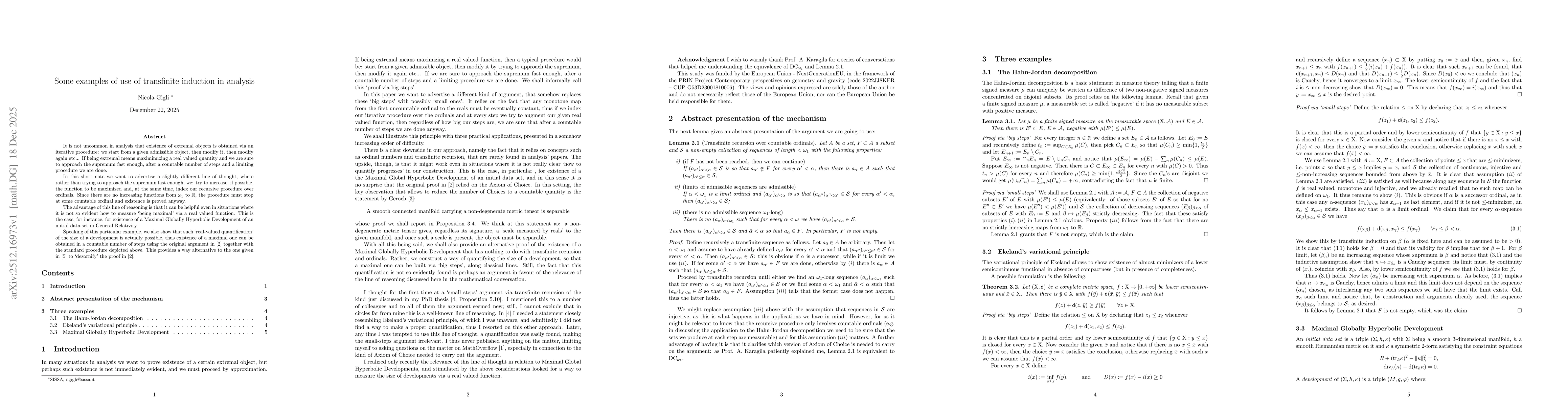 Thumbnail for Some examples of use of transfinite induction in analysis
