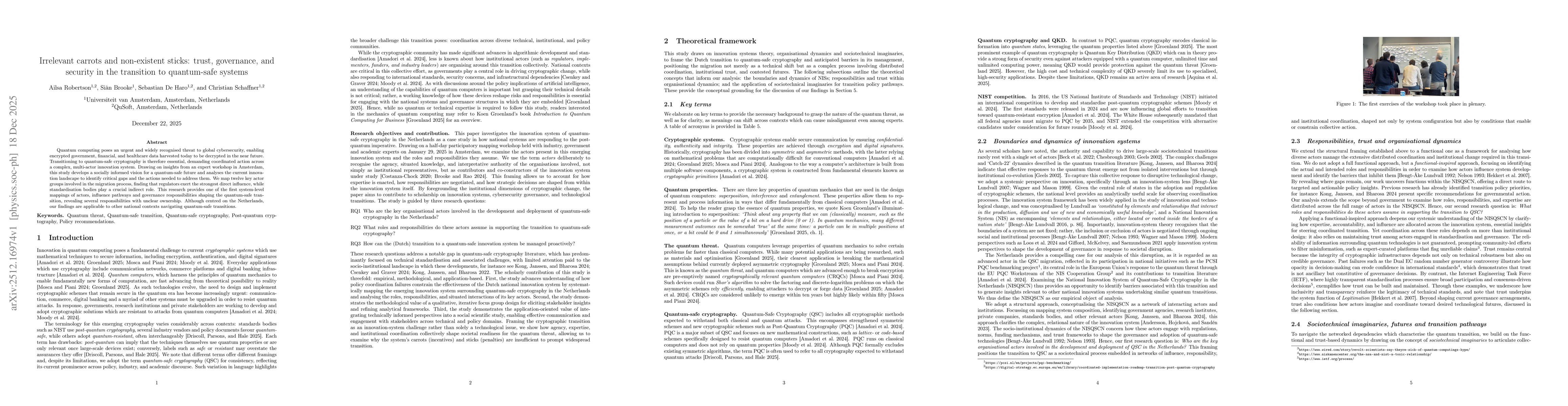 Thumbnail for Irrelevant carrots and non-existent sticks: trust, governance, and security in the transition to quantum-safe systems
