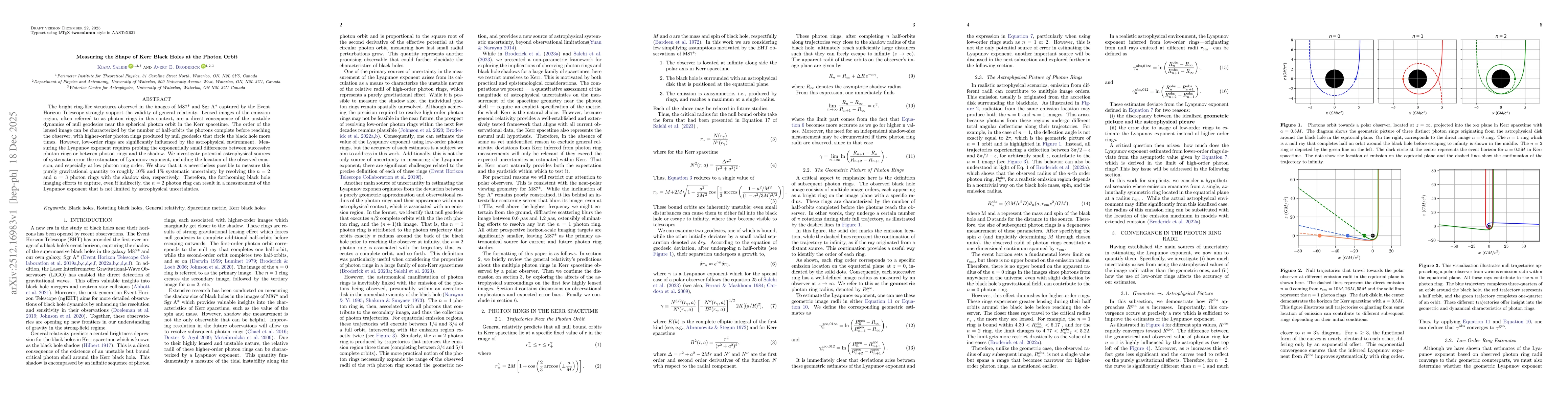 Thumbnail for Measuring the Shape of Kerr Black Holes at the Photon Orbit