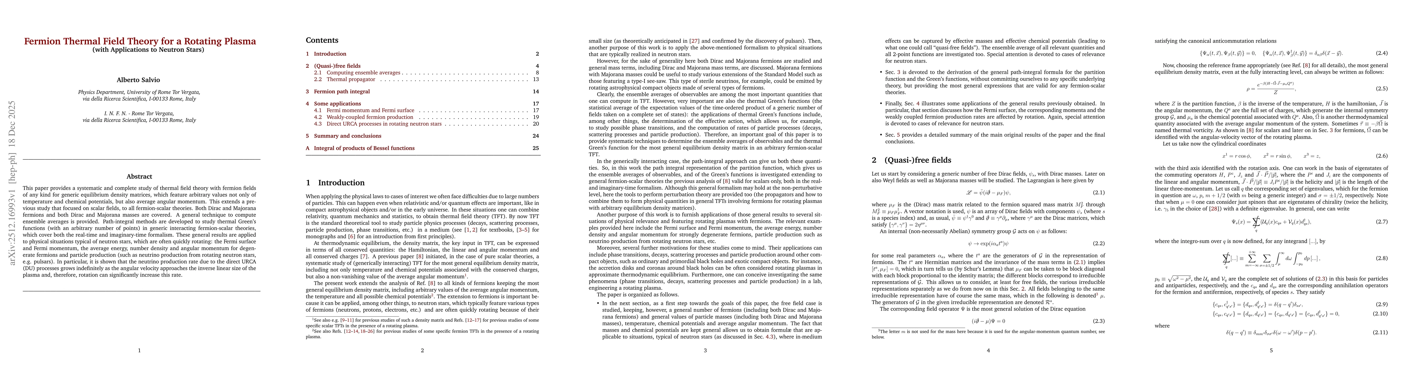 Thumbnail for Fermion Thermal Field Theory for a Rotating Plasma (with Applications to Neutron Stars)