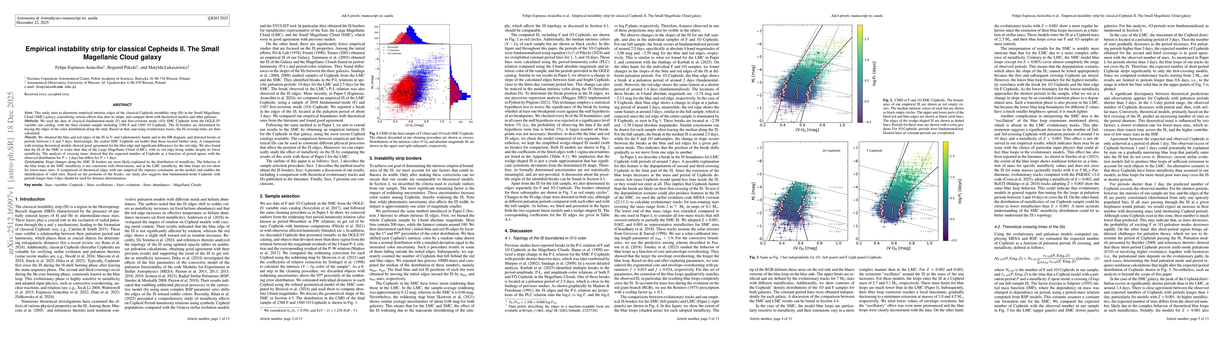 Thumbnail for Empirical instability strip for classical Cepheids II. The Small Magellanic Cloud galaxy