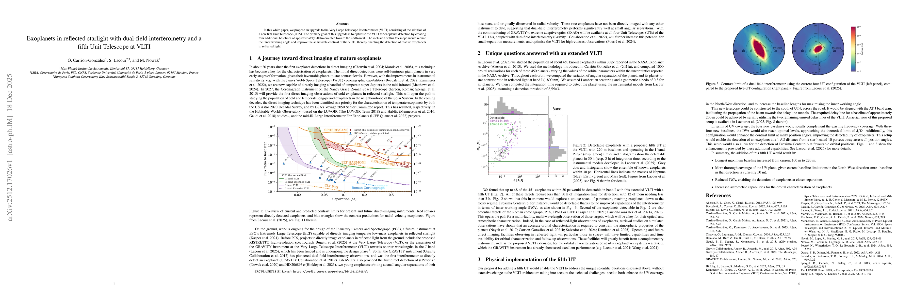 Thumbnail for Exoplanets in reflected starlight with dual-field interferometry and a fifth Unit Telescope at VLTI