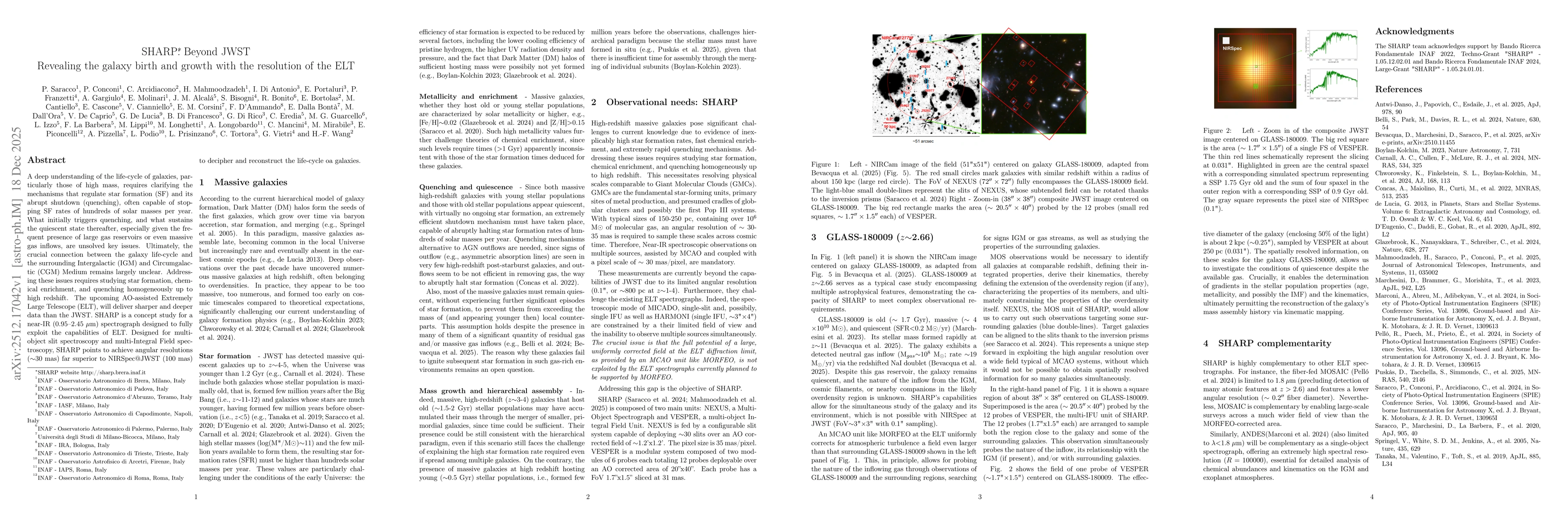 Thumbnail for SHARP: Beyond JWST -- Revealing the galaxy birth and growth with the resolution of the ELT