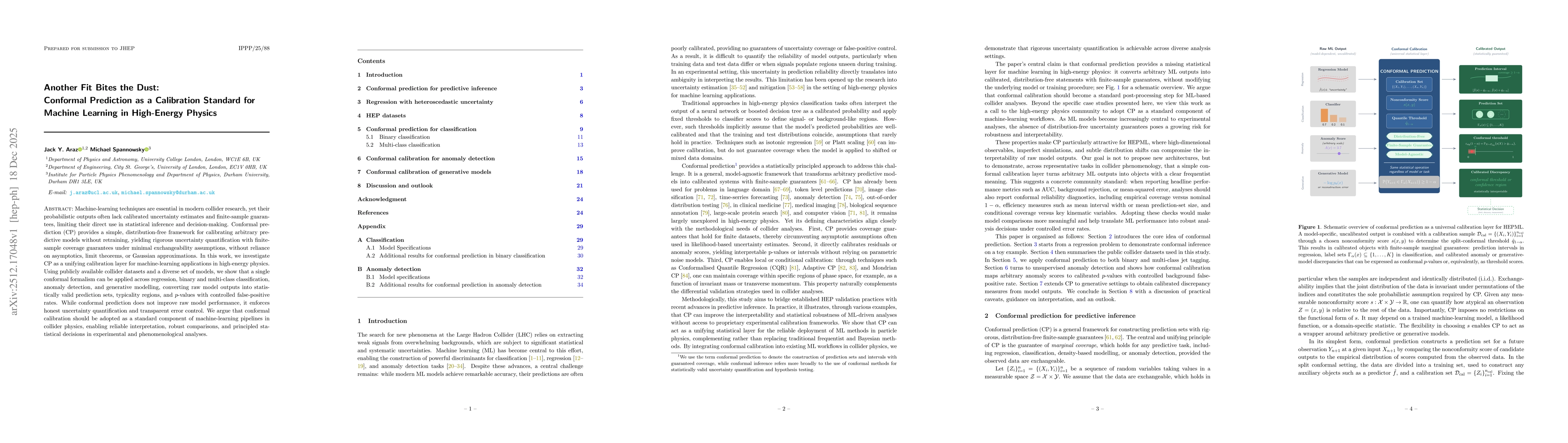 Thumbnail for Another Fit Bites the Dust: Conformal Prediction as a Calibration Standard for Machine Learning in High-Energy Physics