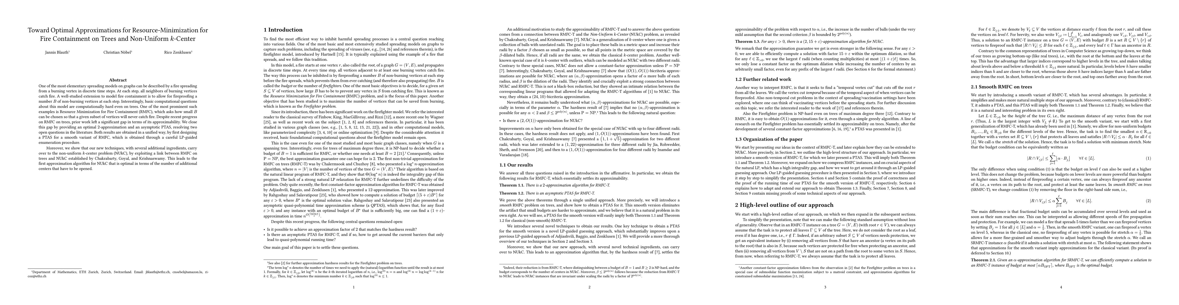 Thumbnail for Toward Optimal Approximations for Resource-Minimization for Fire Containment on Trees and Non-Uniform k-Center