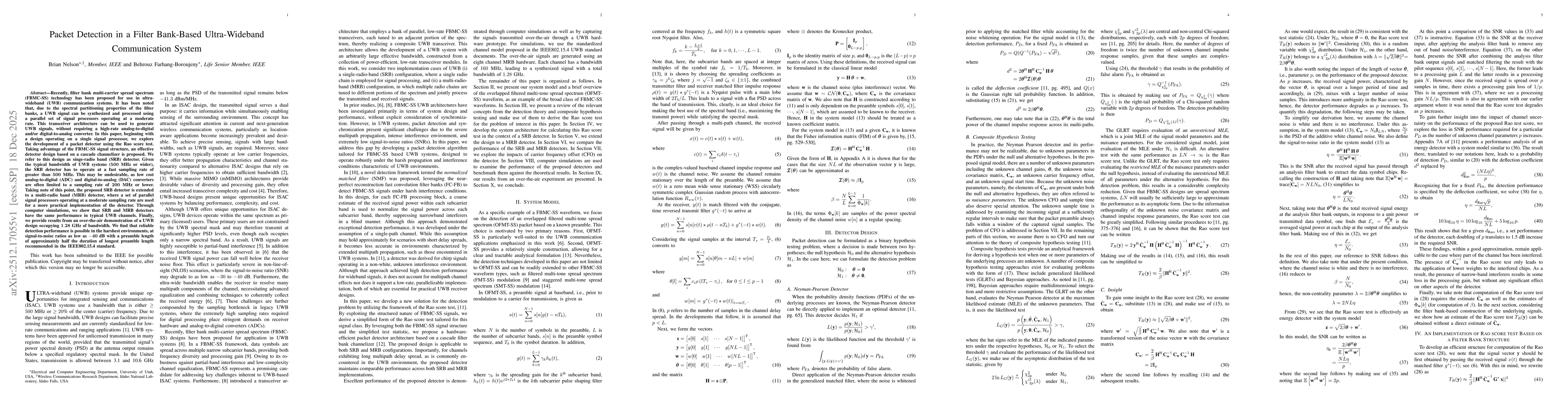 Thumbnail for Packet Detection in a Filter Bank-Based Ultra-Wideband Communication System