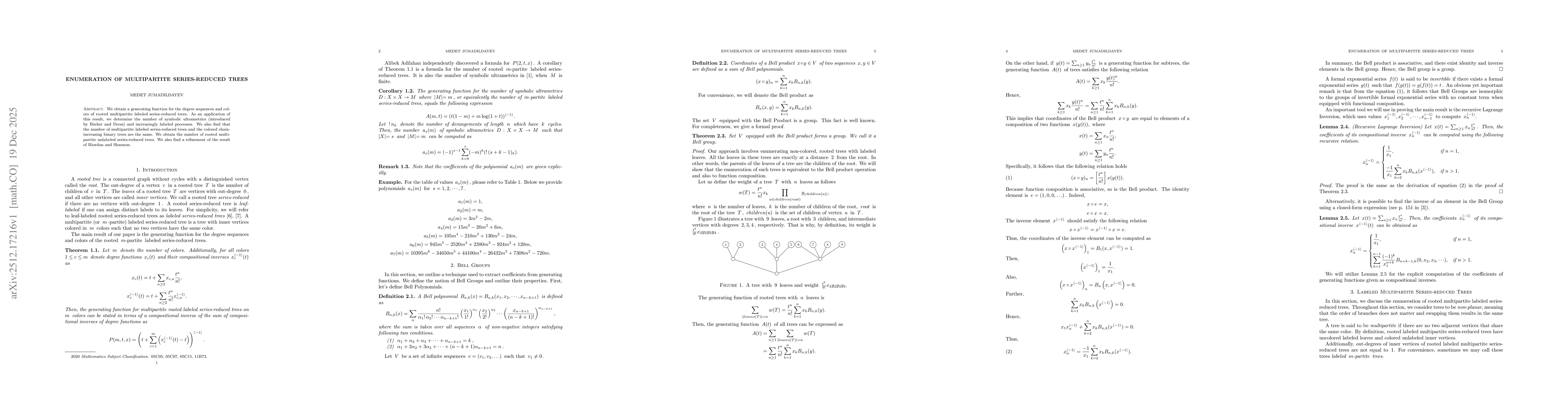 Thumbnail for Enumeration of multipartite series-reduced trees