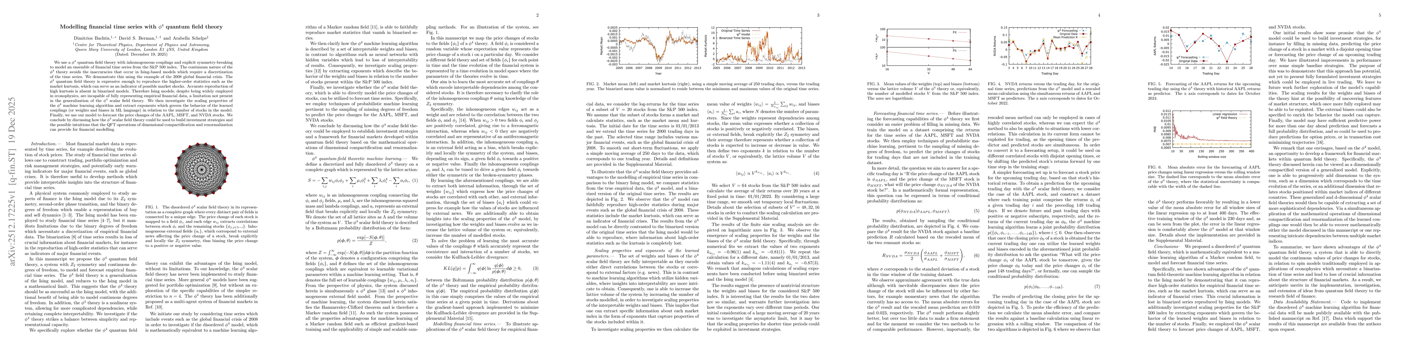 Thumbnail for Modelling financial time series with $φ^{4}$ quantum field theory