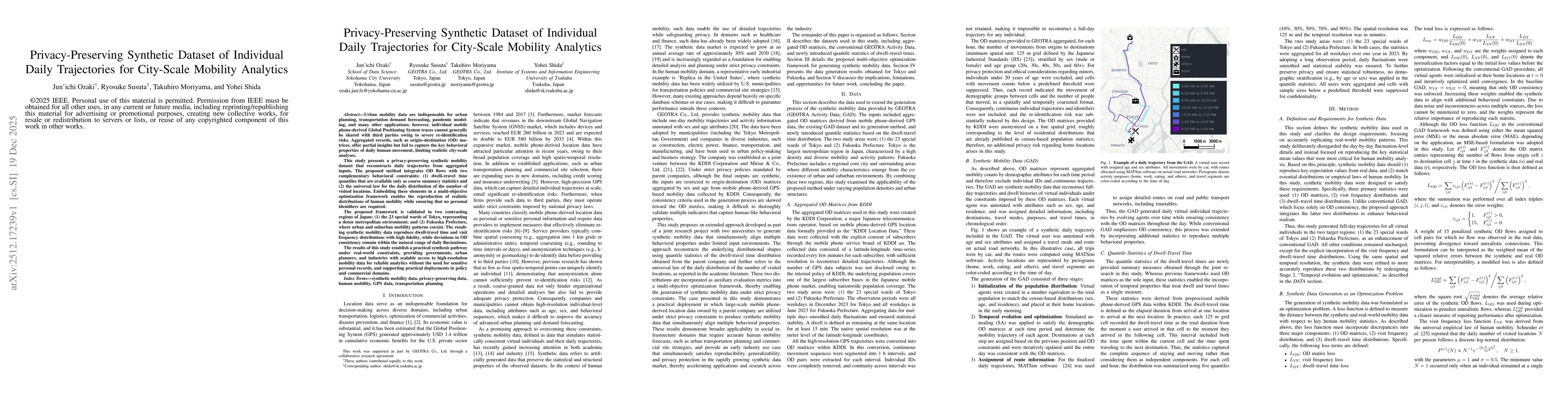 Thumbnail for Privacy-Preserving Synthetic Dataset of Individual Daily Trajectories for City-Scale Mobility Analytics