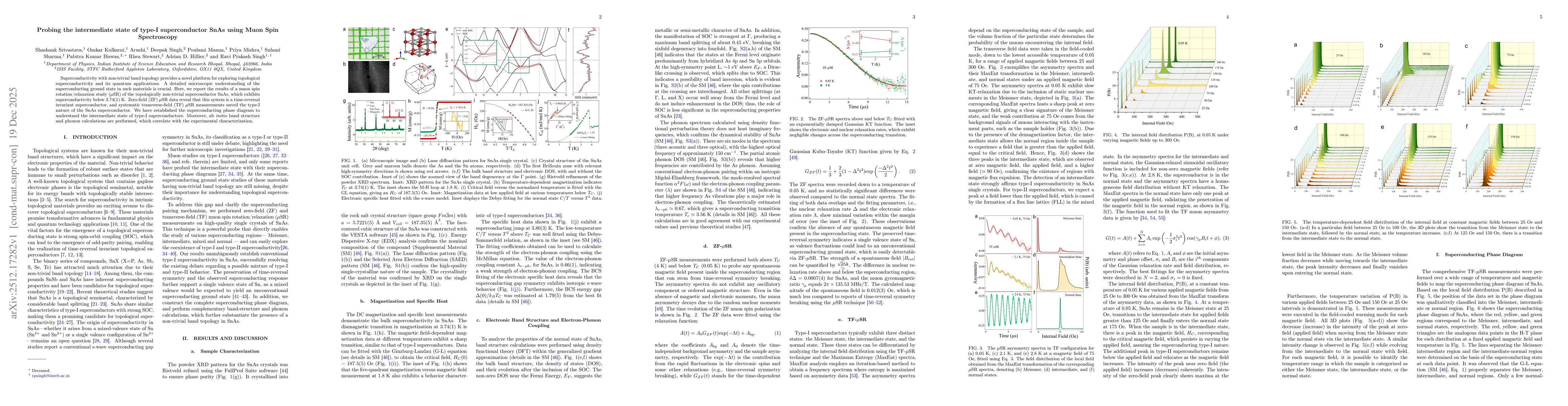 Thumbnail for Probing the intermediate state of type-I superconductor SnAs using Muon Spin Spectroscopy