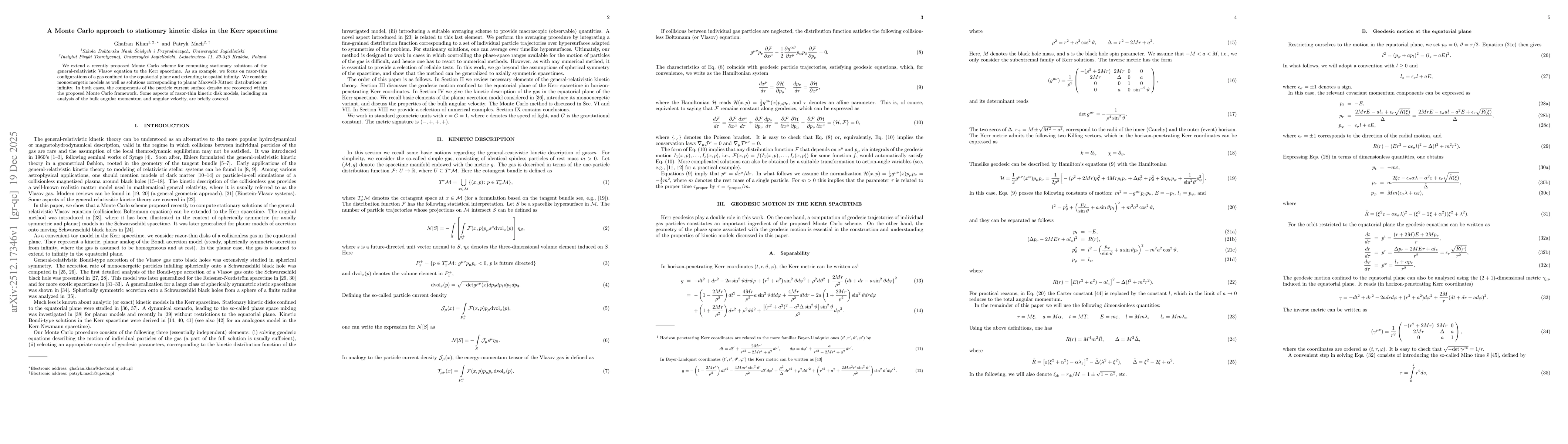 Thumbnail for A Monte Carlo approach to stationary kinetic disks in the Kerr spacetime
