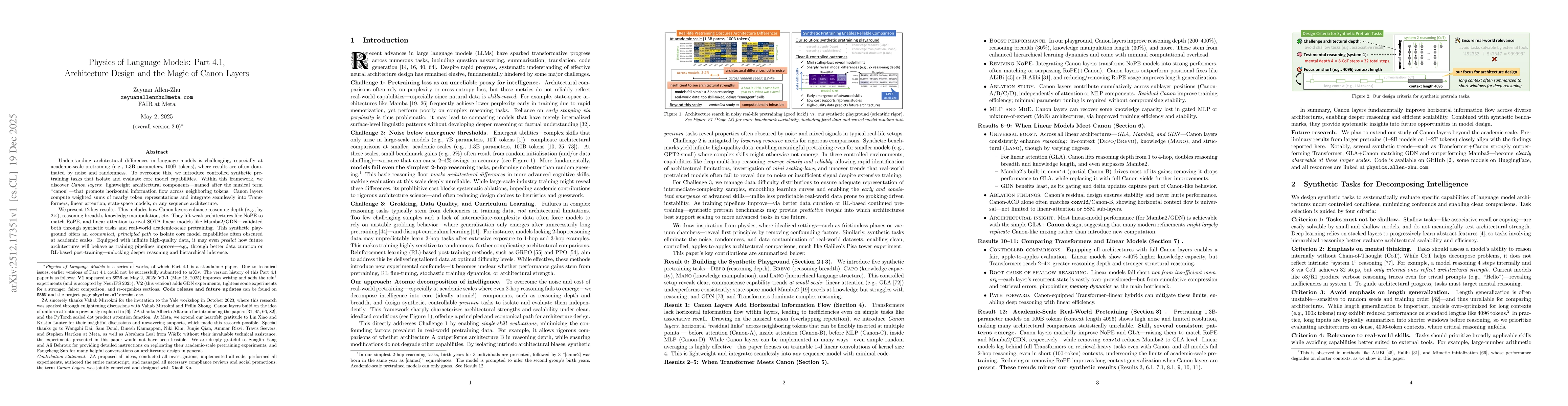 Thumbnail for Physics of Language Models: Part 4.1, Architecture Design and the Magic of Canon Layers