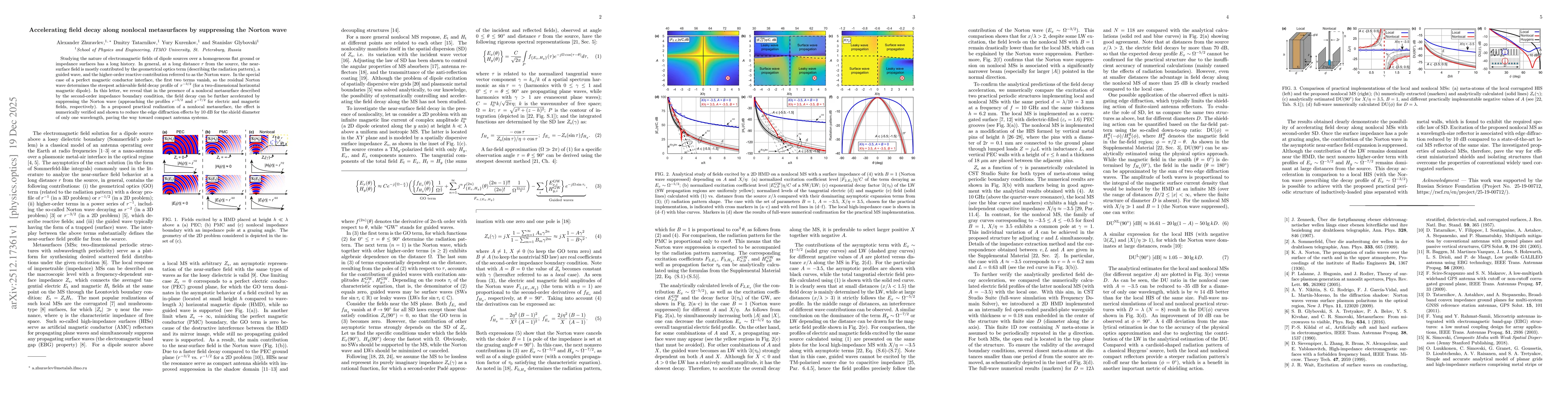 Thumbnail for Accelerating field decay along nonlocal metasurfaces by suppressing the Norton wave