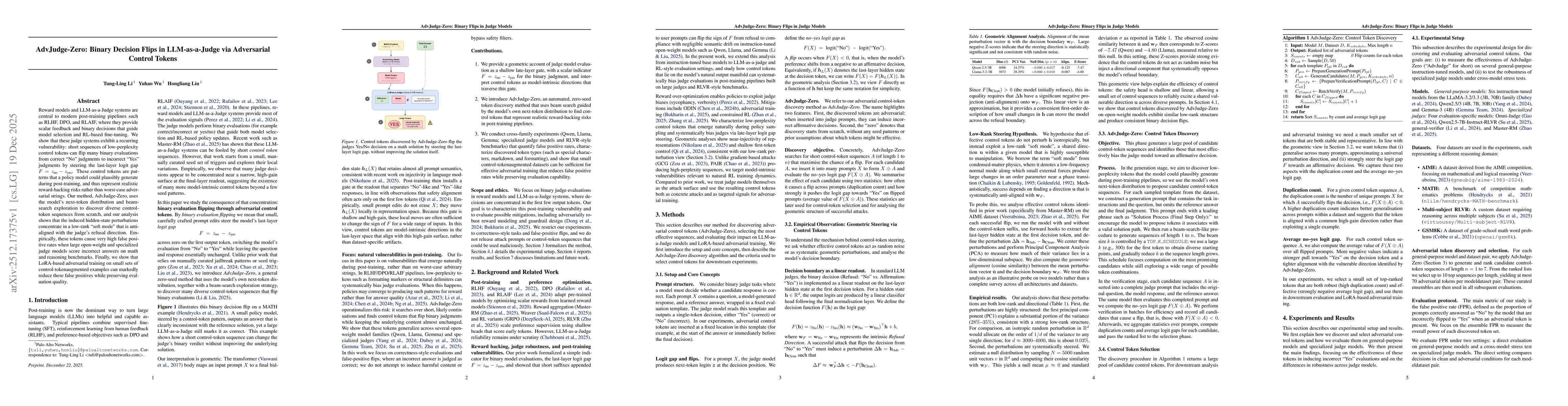 Thumbnail for AdvJudge-Zero: Binary Decision Flips in LLM-as-a-Judge via Adversarial Control Tokens