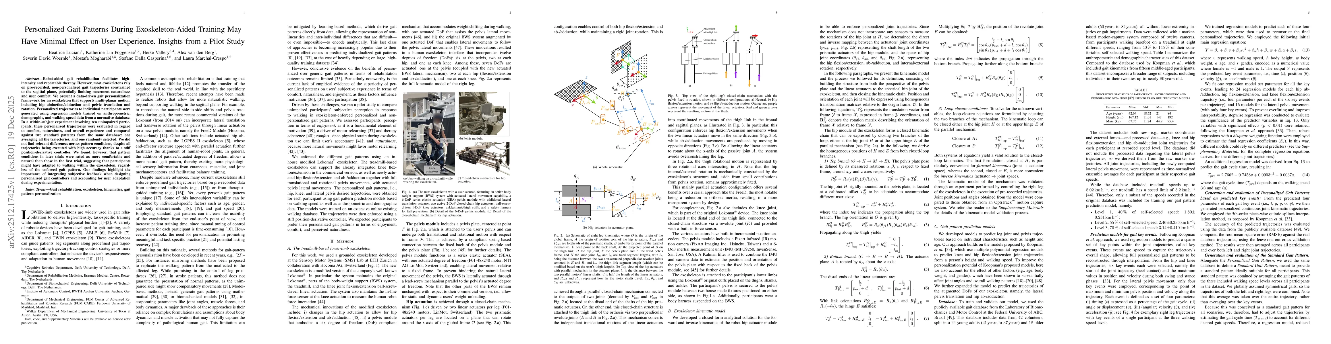 Thumbnail for Personalized Gait Patterns During Exoskeleton-Aided Training May Have Minimal Effect on User Experience. Insights from a Pilot Study