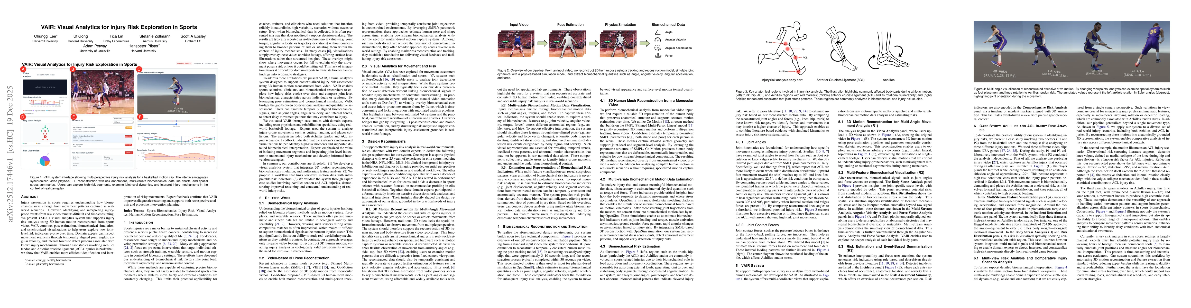 Thumbnail for VAIR: Visual Analytics for Injury Risk Exploration in Sports