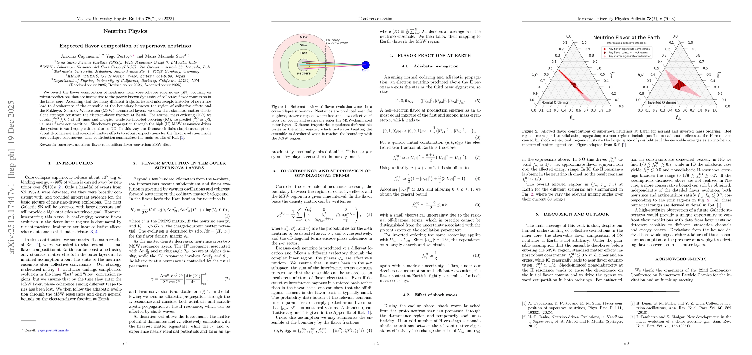 Thumbnail for Expected flavor composition of supernova neutrinos