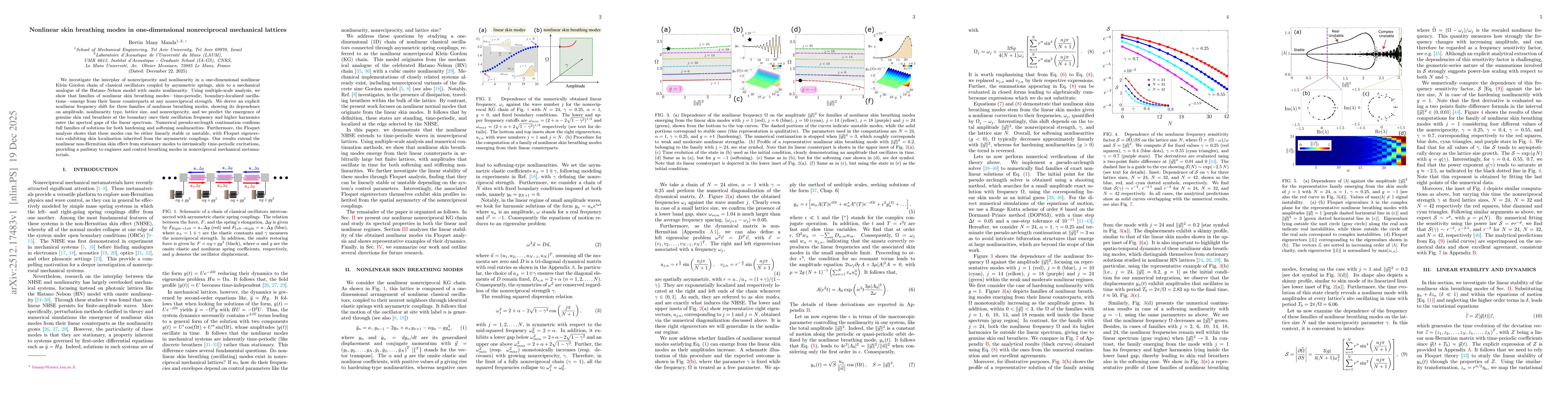 Thumbnail for Nonlinear skin breathing modes in one-dimensional nonreciprocal mechanical lattices
