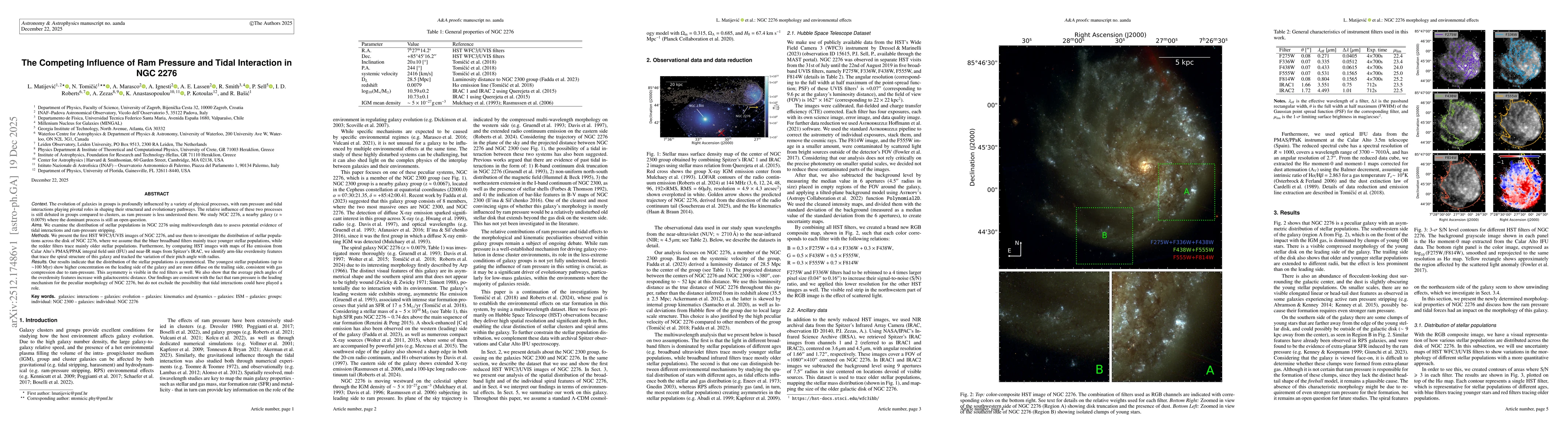 Thumbnail for The Competing Influence of Ram Pressure and Tidal Interaction in NGC 2276