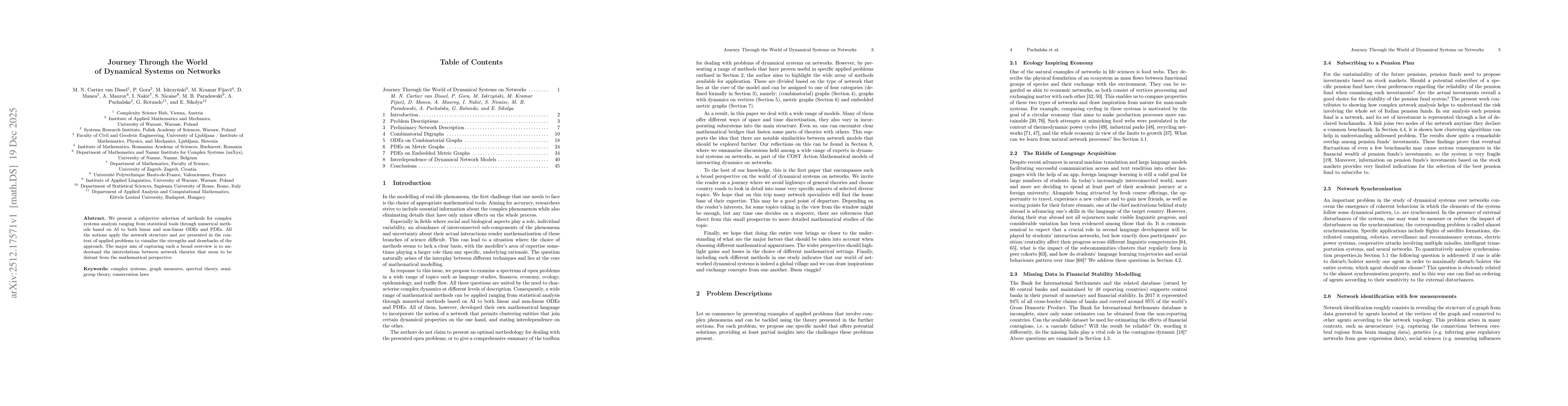 Thumbnail for Journey Through the World of Dynamical Systems on Networks