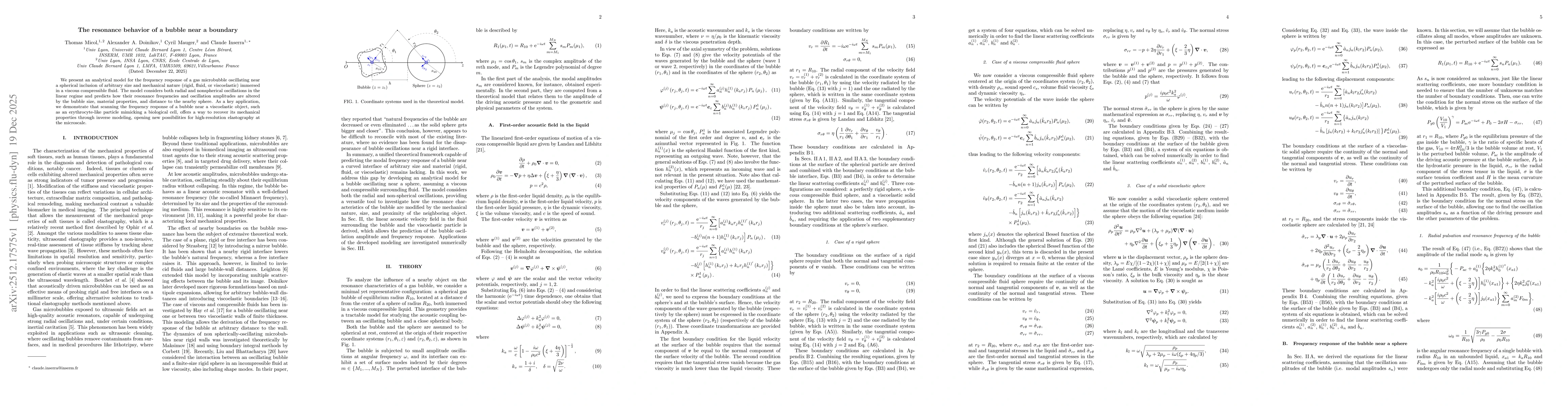 Thumbnail for The resonance behavior of a bubble near a boundary