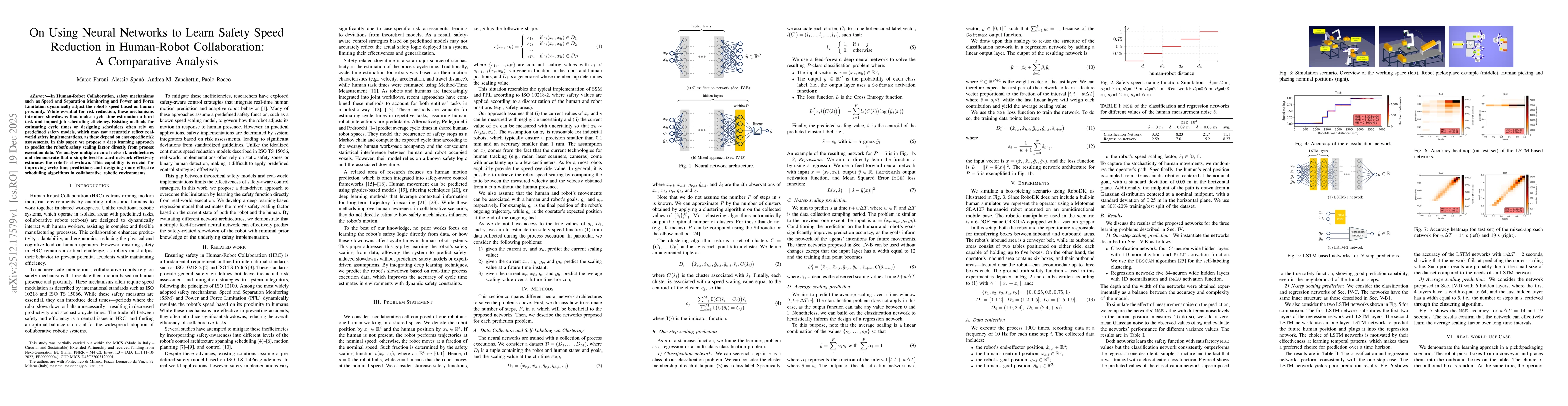 Thumbnail for On Using Neural Networks to Learn Safety Speed Reduction in Human-Robot Collaboration: A Comparative Analysis